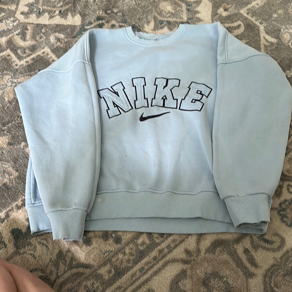 custom nike blue sweatshirt